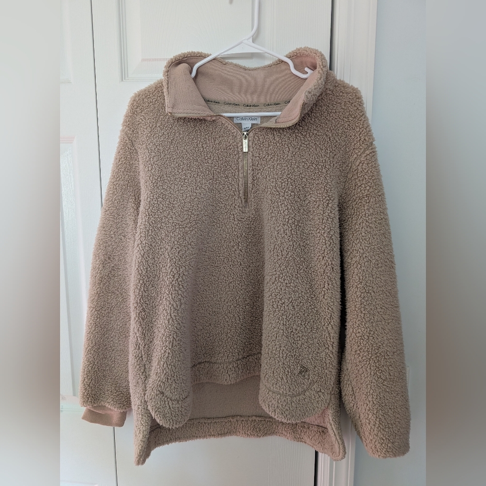 Calvin Klein Beige Sherpa Jacket